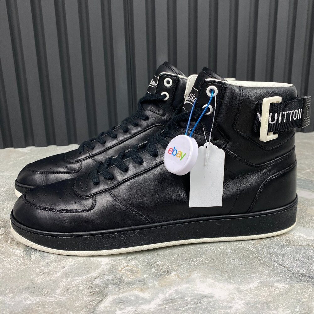 Louis Vuitton Rivoli High Top Sneakers Black Leather 7.5 LV or 8.5 US 41.5 EUR - Picture 9 of 16